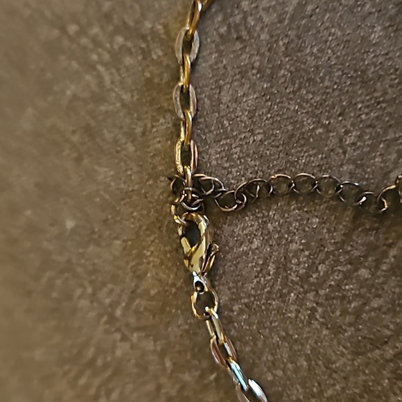 Vintage Two-tone Rhinestone Spike Bib Necklace - Picture 5 of 6